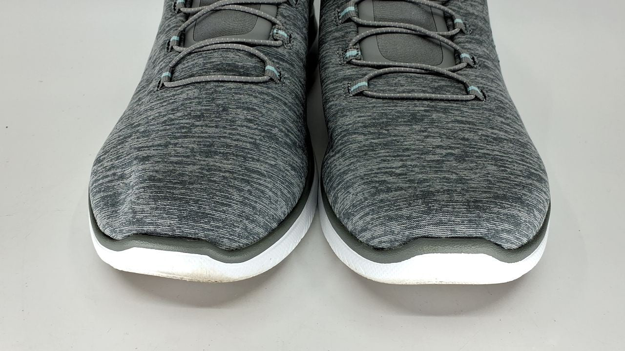 Skechers Summits Vegan Sneakers, Memory Foam Insole, Grey Mint, 10 W
