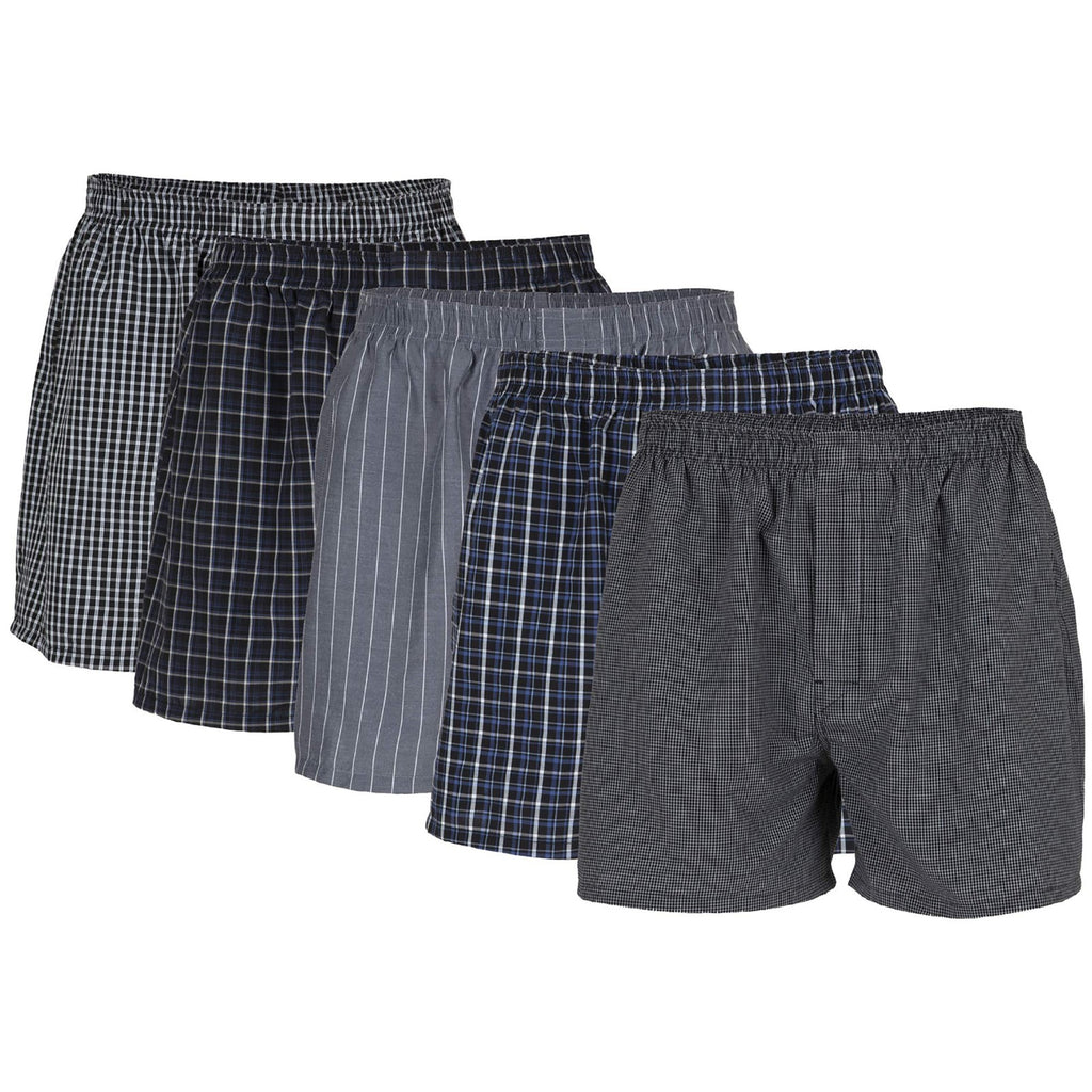 Men's Gildan Boxers Multipack, Medium, Black Stripe (5-Pack)