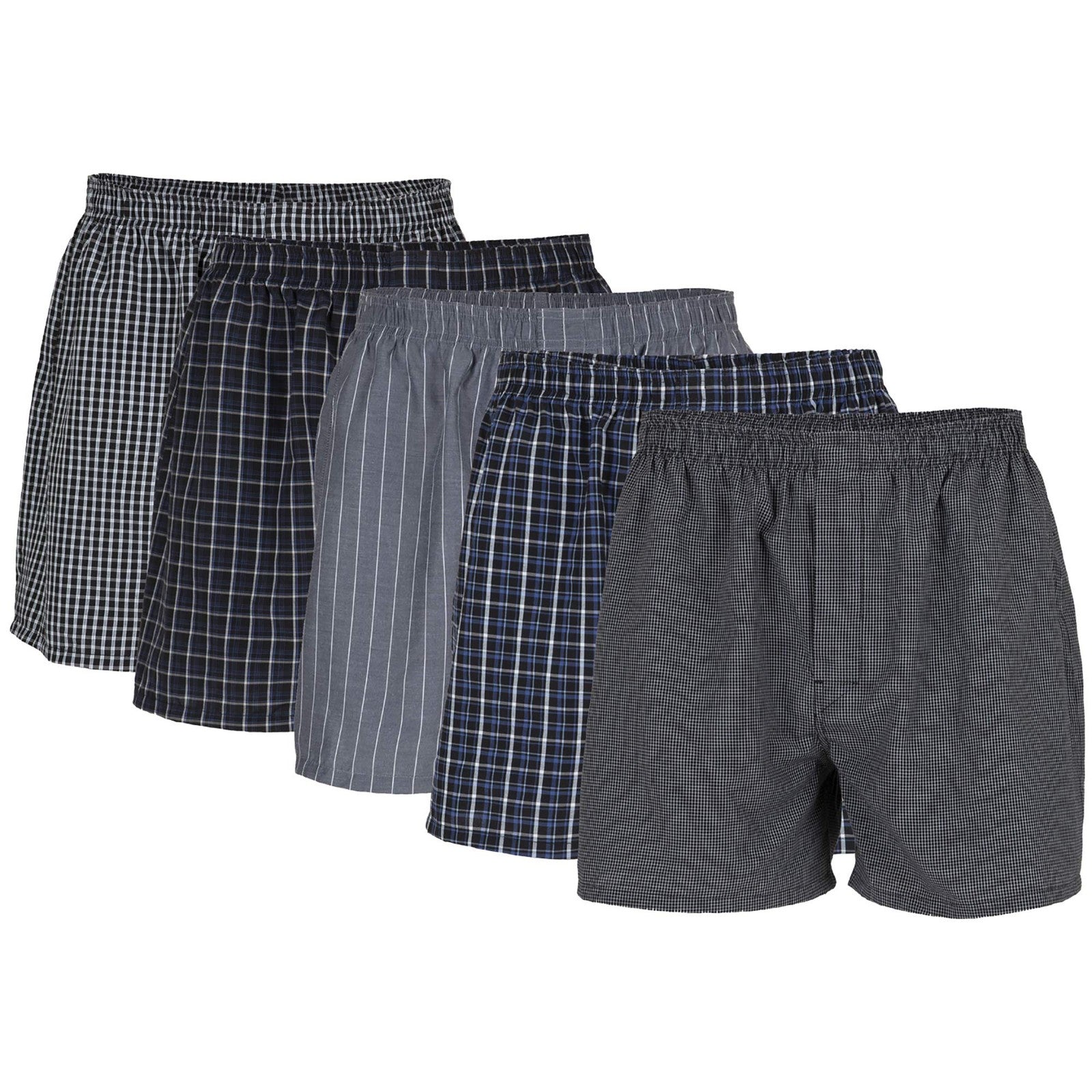 Men's Gildan Boxers Multipack, Medium, Black Stripe (5-Pack)