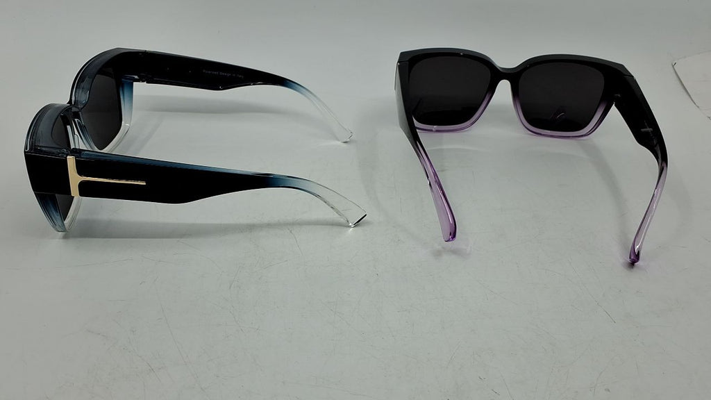 2 Pack Polarized Oversized Square Sunglasses w/ UV Protection