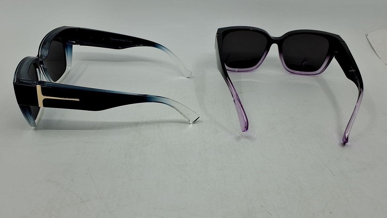 2 Pack Polarized Oversized Square Sunglasses w/ UV Protection