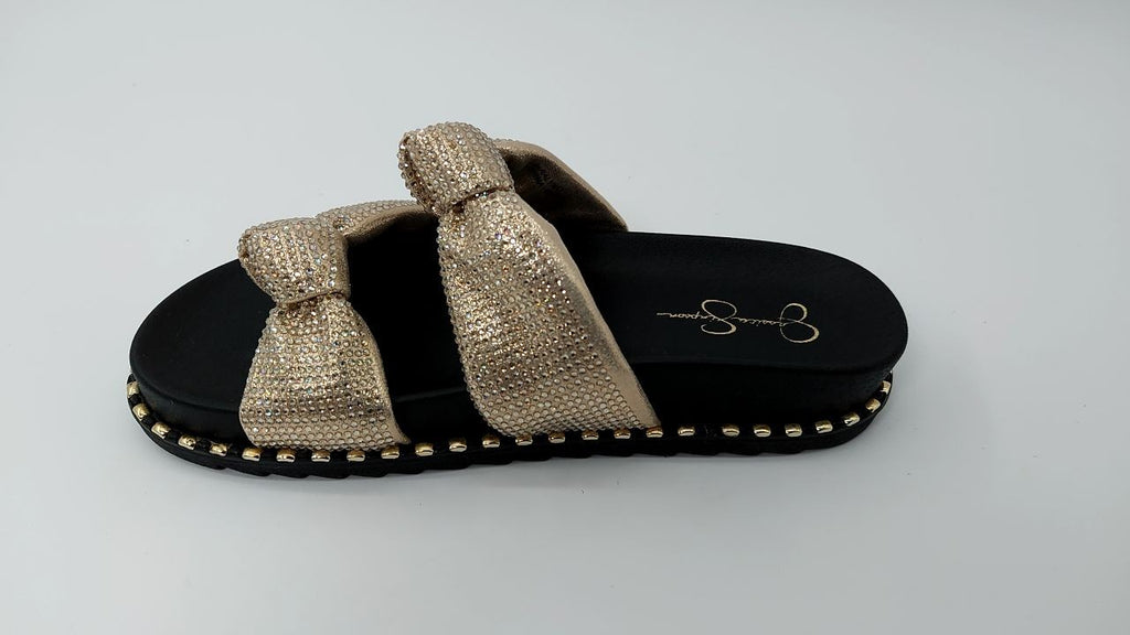 Jessica Simpson Women's Caralyna Slide Sandal, Champagne, 6