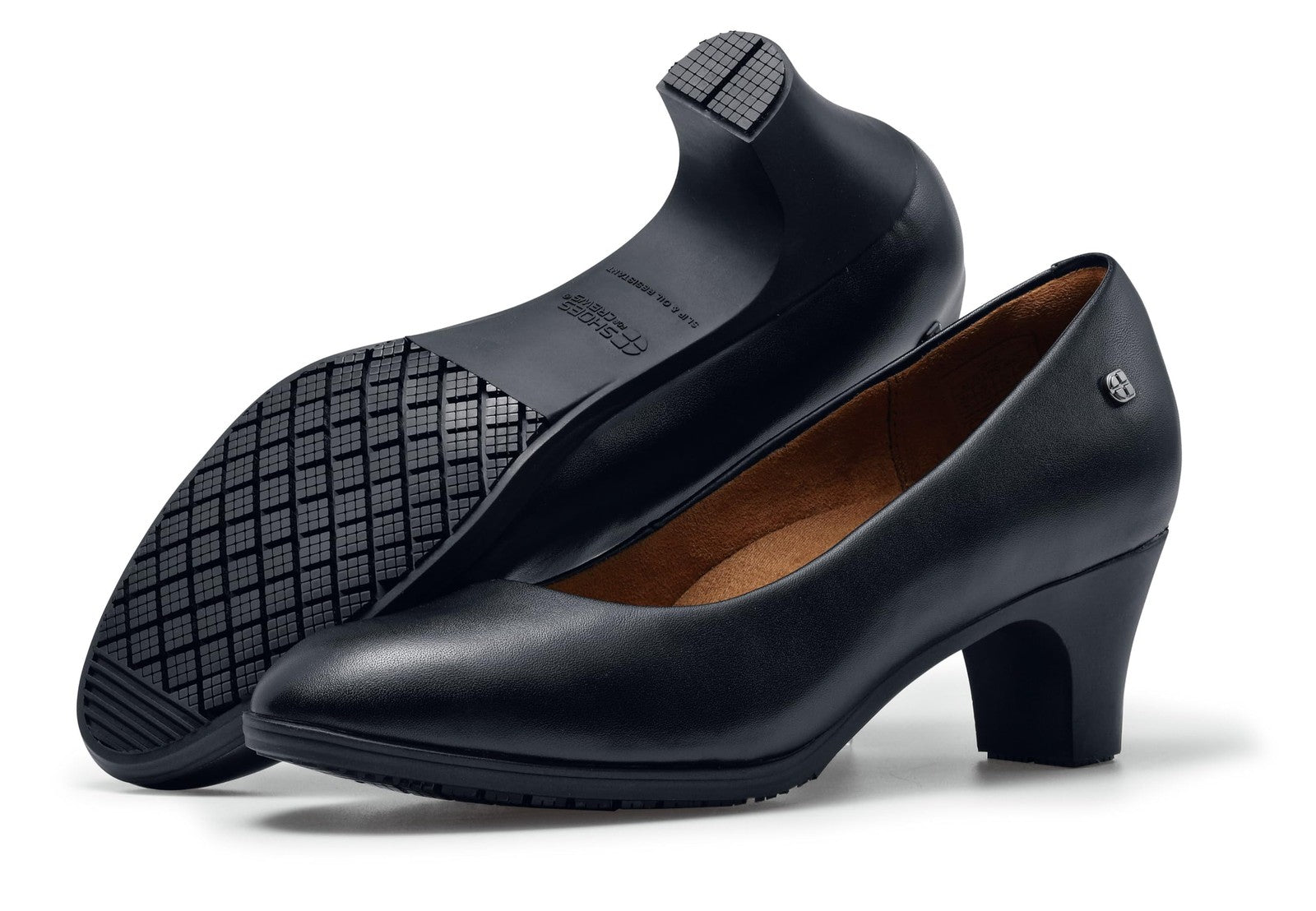 Black Women's High Heel Dress Shoes w/ Slip-Resistant & Water-Resistant 11