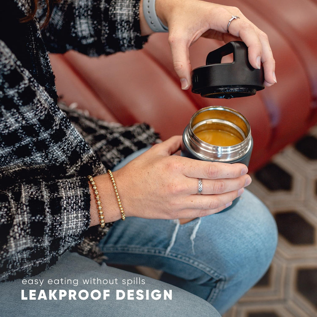 12oz Stainless Steel Food Jar - Vacuum Insulated, Leak Proof - Ice Gray