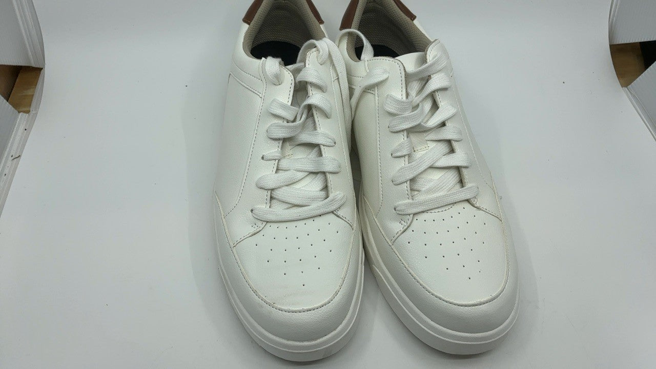 Dr. Scholl's Mens Catch Thrills Lace Up Casual Sneaker White Smooth 11.5 M