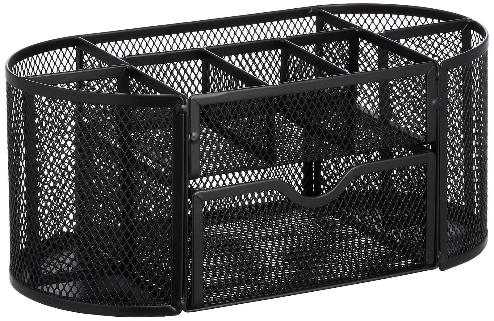 Office Caddy Storage, Black Mesh Organizer, 9.25" x 4.53" x 3.94"