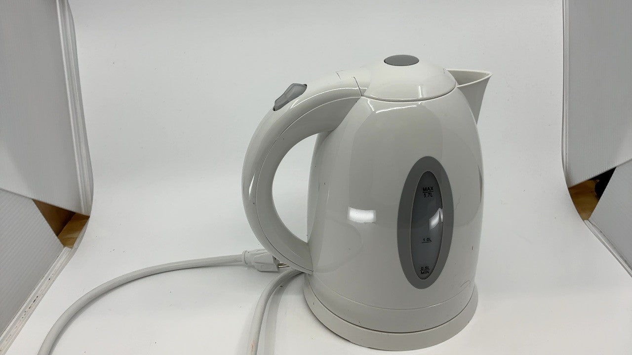 OVENTE 1.7L White Electric Kettle w/ Water Level Gauge & Removable Filter