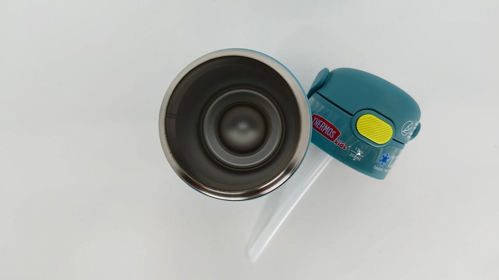 12oz THERMOS FUNtainer Kids Water Bottle w/ Straw, Blue/Green, Insulated