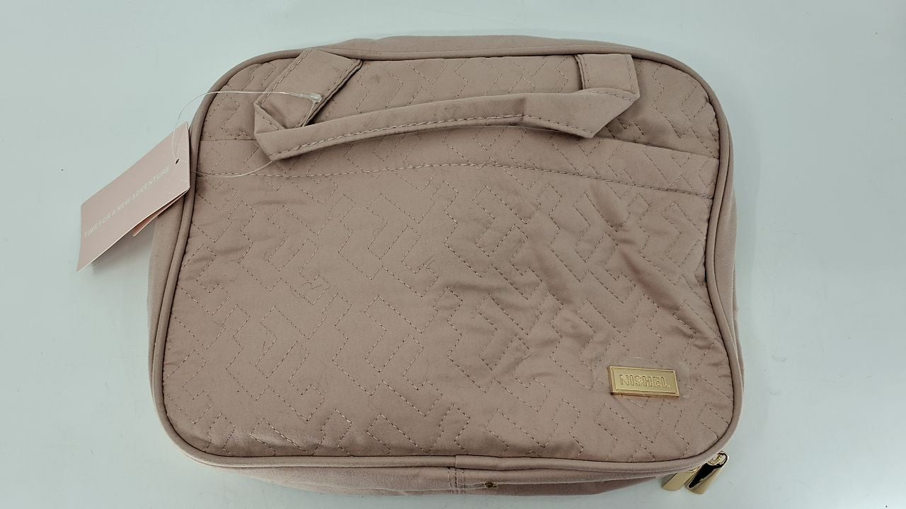 NISHEL Medium Toiletry Bag, Pink Portable Organizer for Travel Essentials