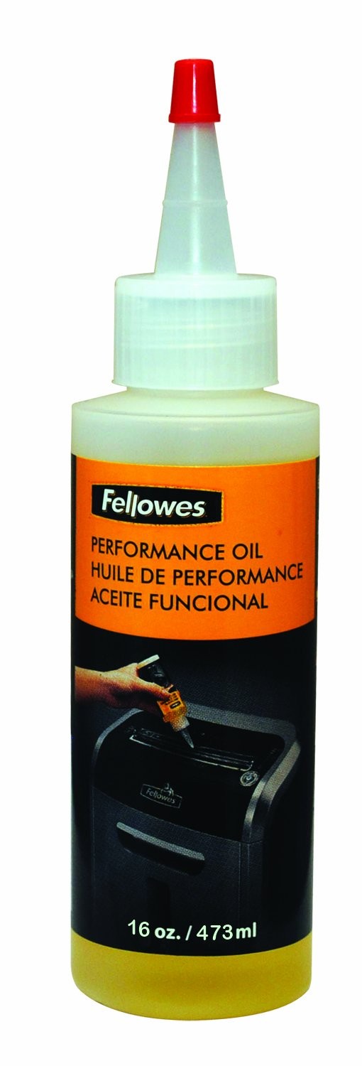 16 oz Fellowes Shredder Oil w/ Extended Nozzle for Cross-Cut & Micro-Cut
