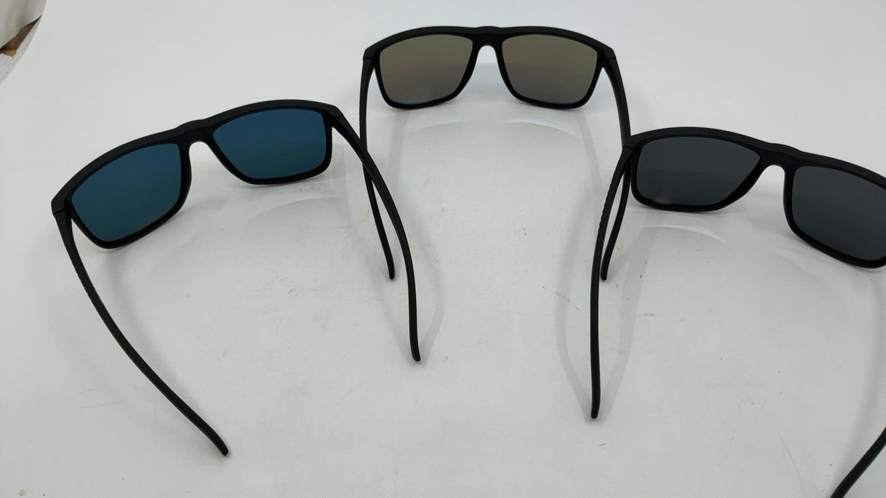 KALIYADI Sunglasses for Men, Polarized, Driving & Fishing, Black/Ice Blue/Red