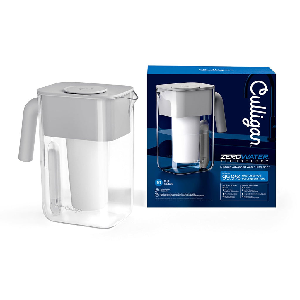 Culligan ZEROP10 10-Cup Water Filter Pitcher, Reduces Lead & PFAS