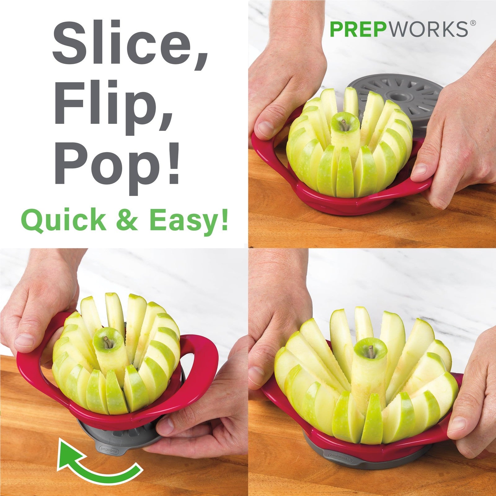 PrepWorks 16-Slice Apple Cutter & Corer - Safety Cover Included