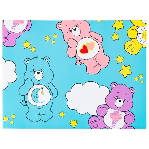 Nostalgic Care Bears Wrapping Paper 12 Sheets 20" x 30" Clouds & Stars