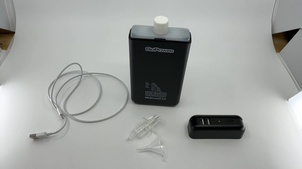 GoPong 8 oz Power Bank Flask - Hidden Alcohol Container w/ Funnel & Spout