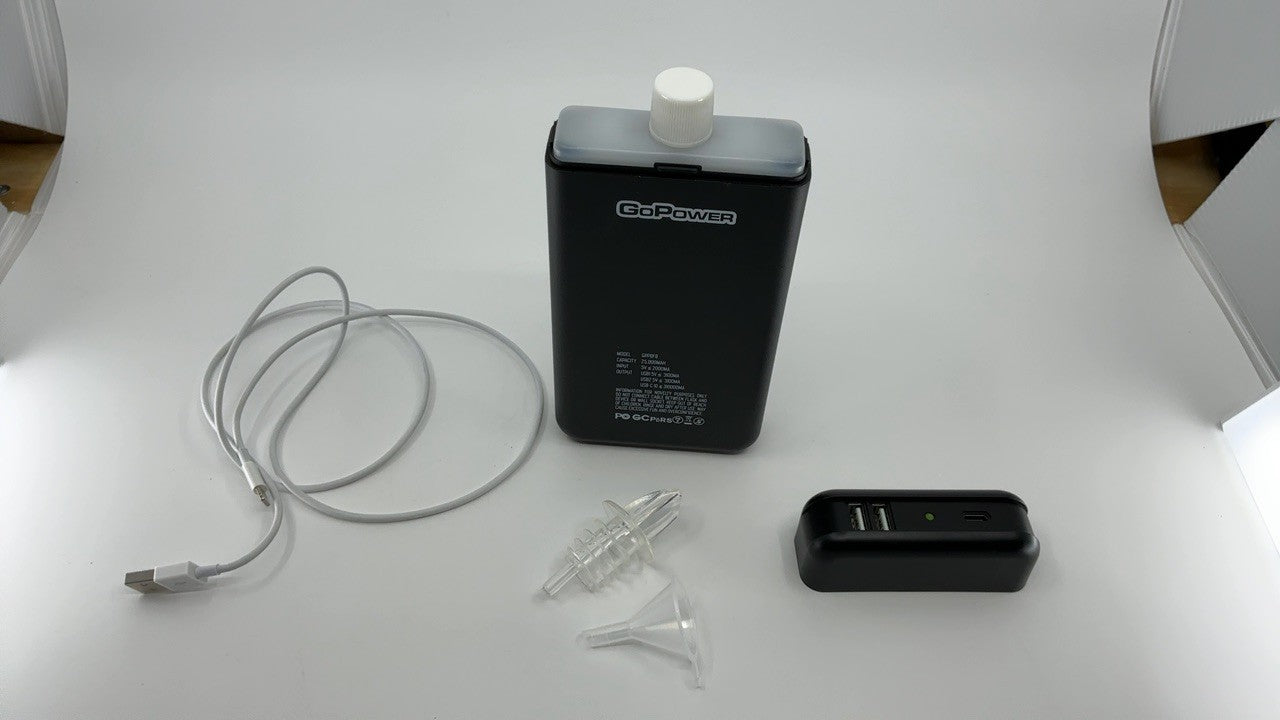 GoPong 8 oz Power Bank Flask - Hidden Alcohol Container w/ Funnel & Spout
