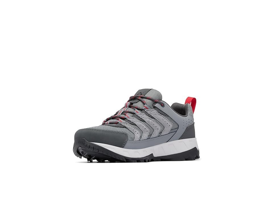 Columbia Men's Strata Trail Low, Titanium Grey Steel/Mountain Red, 10.5