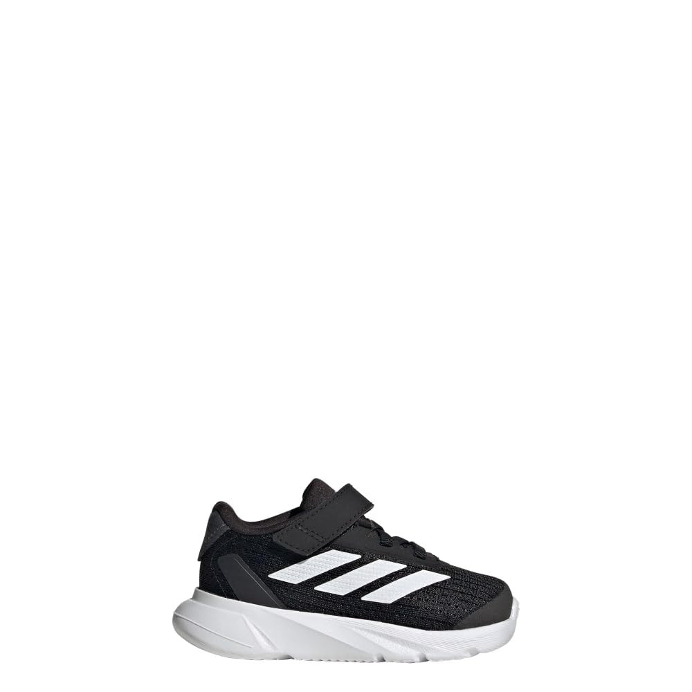 adidas Duramo SL Elastic Lace Sneakers, Core Black/White, Size 1 Kid