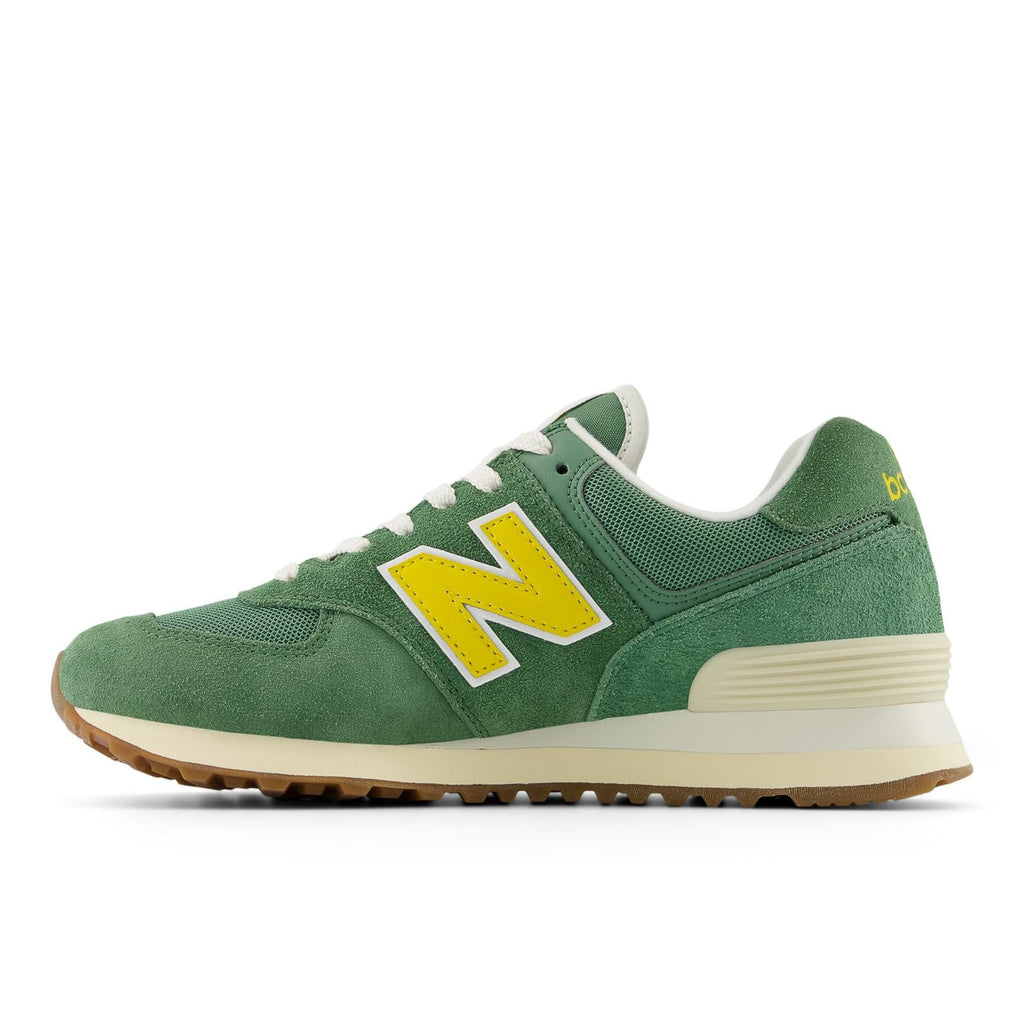 New Balance Women's 574 V2 Sneaker, Mallard Green/Ginger Lemon/Sea Salt, 9