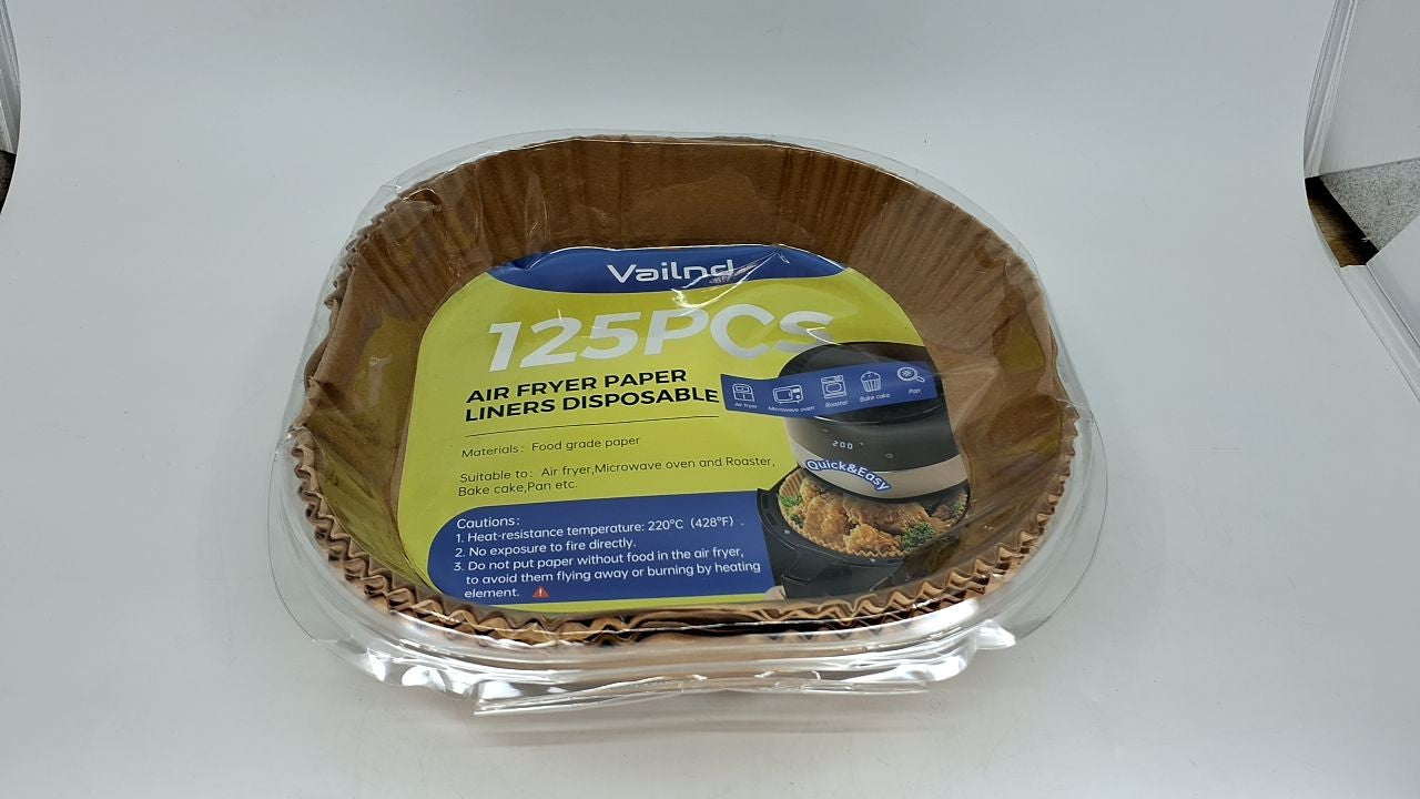 Disposable Parchment Paper Liners, 125Pcs for Air Fryer, 8In Square