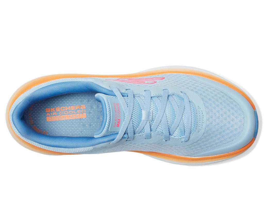 Skechers Women's Max Cushioning Endeavour Canova Sneaker, Blue/Orange, 7