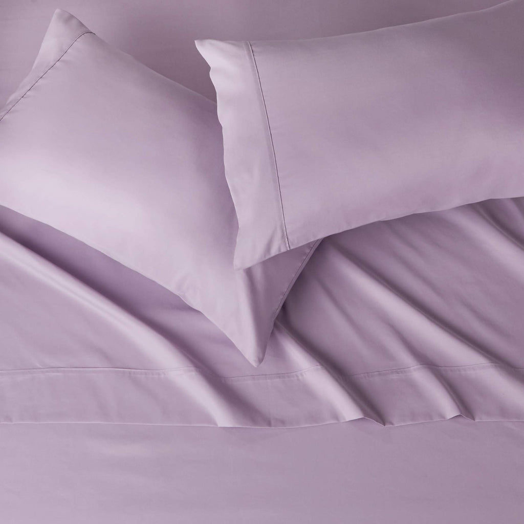 Soft Microfiber 4 Piece Sheet Set, Queen, 14 In Deep Pocket, Frosted Lavender