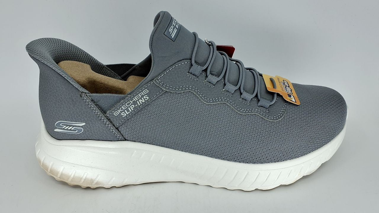 Skechers Men's Hands Free Slip-ins Bobs Squad Chaos - Daily Hype, Grey, 12