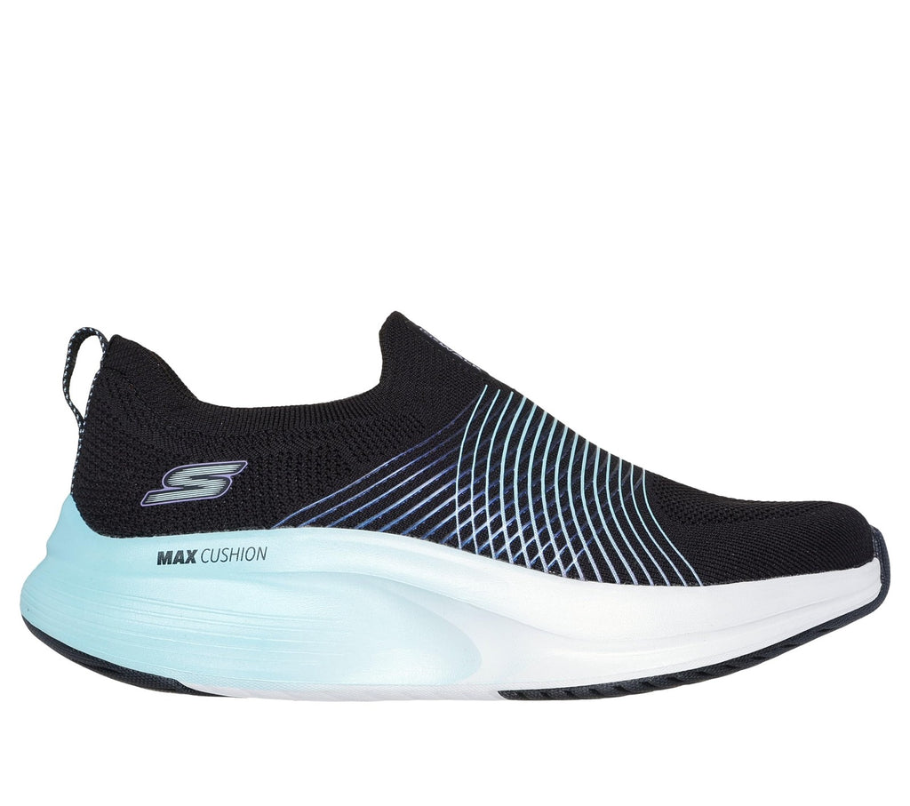 Skechers Women's Go Walk Max Walker Sally Sneaker, Black/Aqua, 7.5