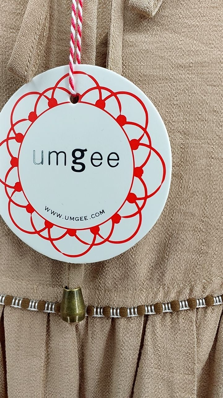 Umgee Boho Peasant Mini Dress with Trim Detail