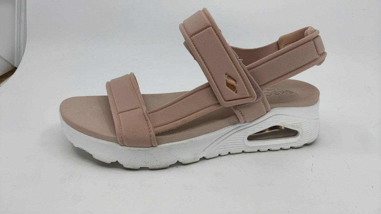 Skechers Women's UNO - SUMMER STAND2 T-strap sandal with Skech-Air, Blush, 8 M