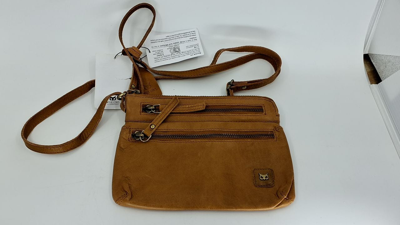 Real Leather Crossbody Bag Women Mustard Multi-Wax Sling Handbag