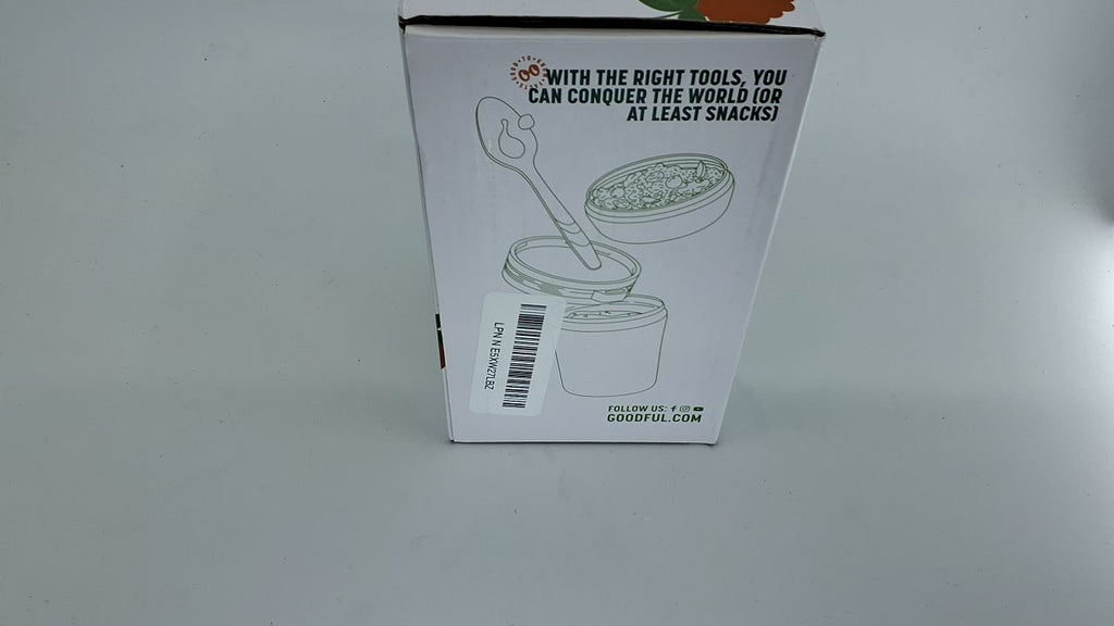 Goodful 14-Oz Insulated Yogurt Container w/ Spoon, Green, Leak Proof