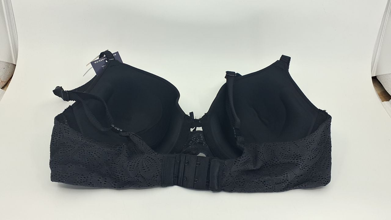 Maidenform Women's Underwire Bra 34C Black Full Coverage Custom Lift
