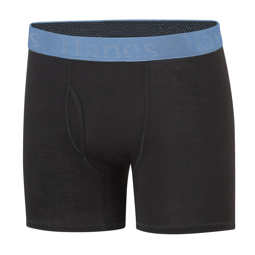 Hanes Ultimate Boys' Boxer Briefs, Black, 5-Pack, Moisture-Wicking