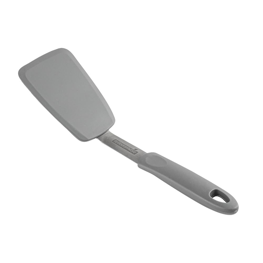 Comfy Grip 12 In Silicone Turner - Durable Gray Spatula for Cooking