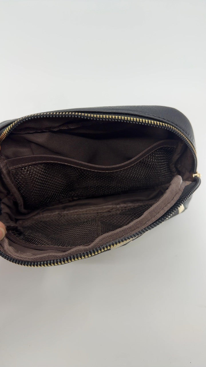 Alva Mixed Media Check Sling Belt Bum Bag