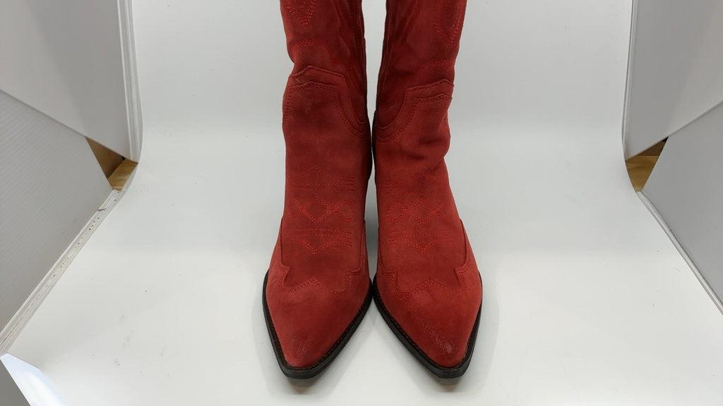 Sam Edelman Women's James Western Boot, Red Scarlet, 11