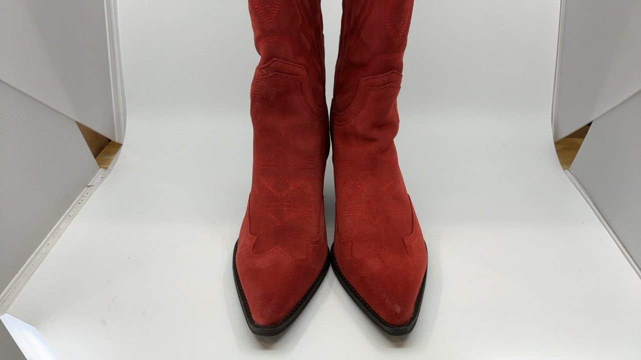 Sam Edelman Women's James Western Boot, Red Scarlet, 11
