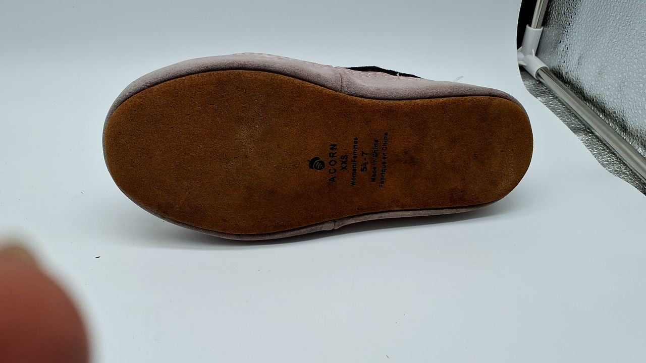 Acorn Unisex Polar Pair Ankle Fleece Slipper Sock, Garnet, 5.5-7 US Women