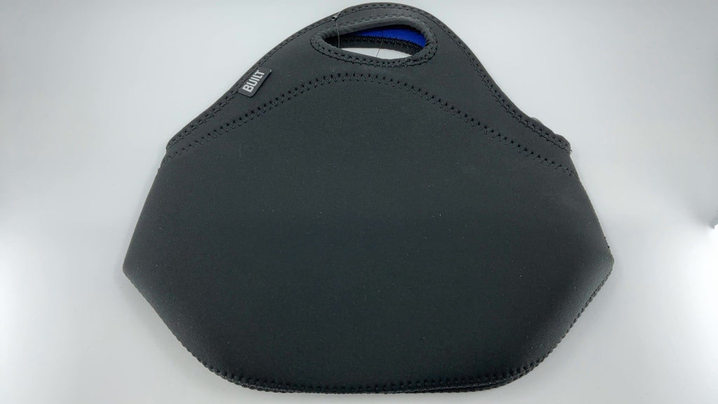 Black Neoprene Lunch Tote Bag, BUILT Gourmet Getaway, Reusable & Insulated