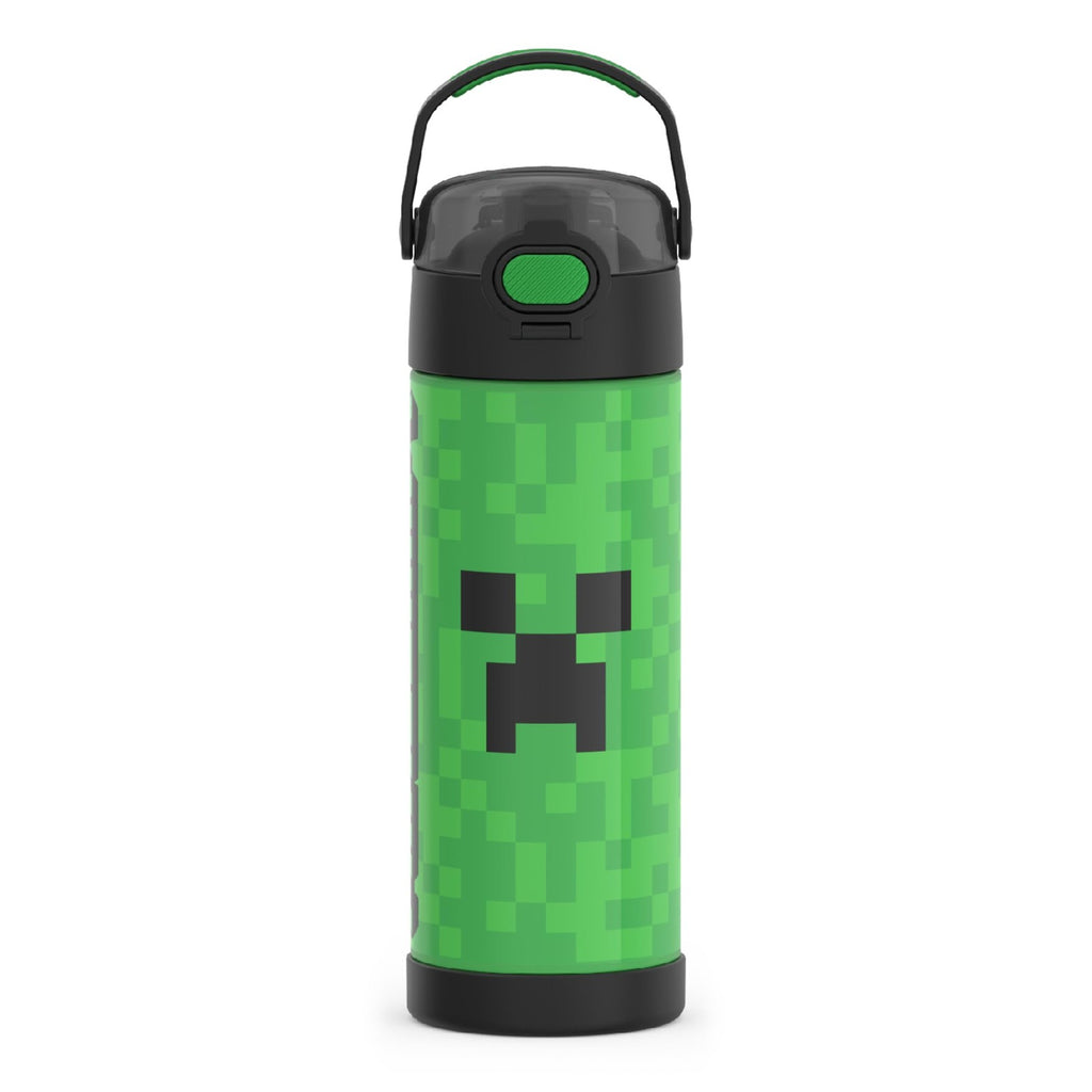 THERMOS FUNtainer 16 Oz Vacuum Bottle w/ Spout Lid, Minecraft Color