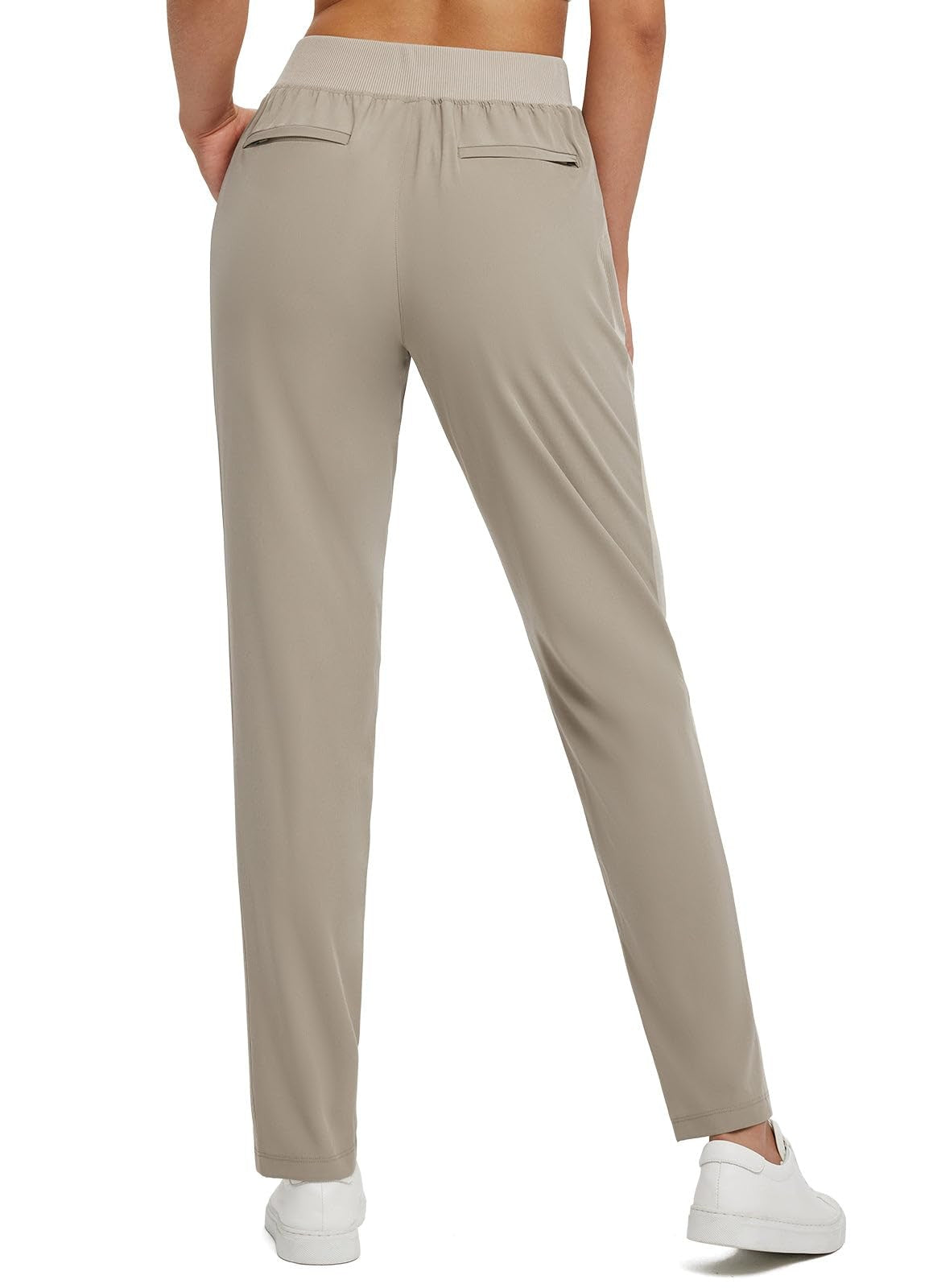 Women's UPF50+ Golf Pants Brown S by BALEAF, Lightweight & Stretch