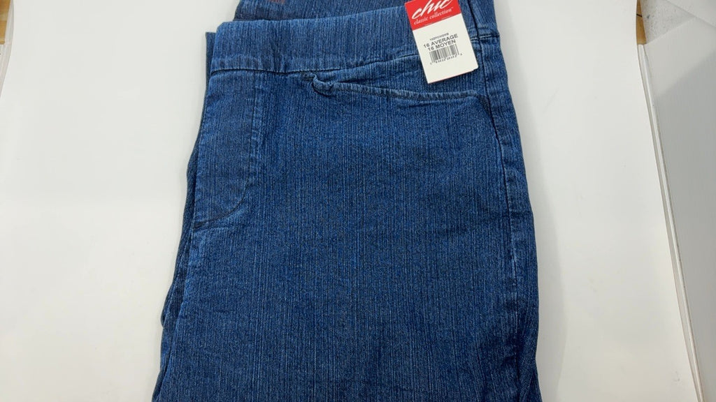 Chic Classic Collection Women's Easy-Fit Elastic-Waist Pant, Mid Shade, 16