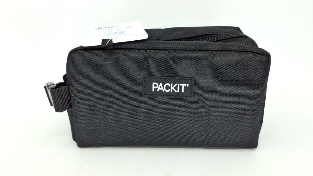 PackIt Freezable Snack Box, Black, Zip Closure, Perfect for Fresh Snacks
