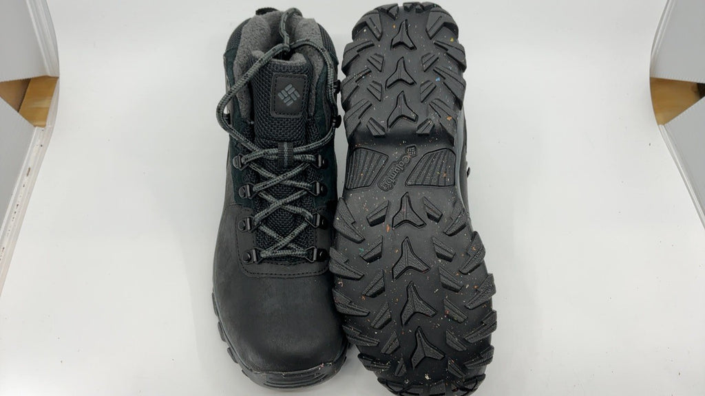 Columbia Mens Newton Ridge Plus II Waterproof Hiking Boot, 7.5 Black/Grill