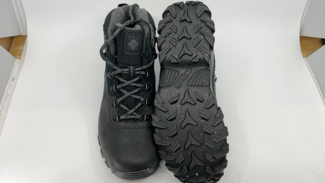 Columbia Mens Newton Ridge Plus II Waterproof Hiking Boot, 7.5 Black/Grill