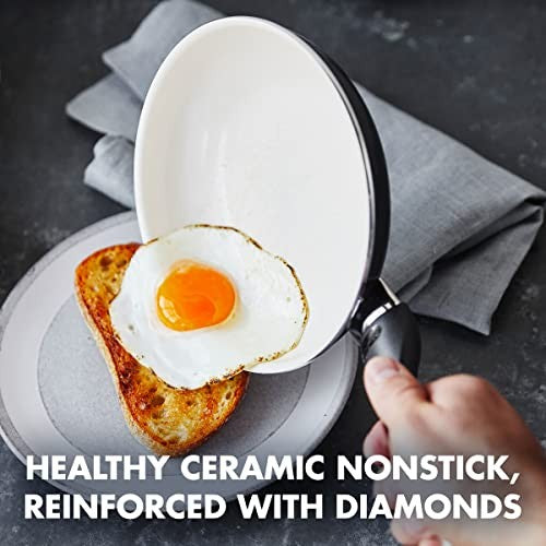 Ceramic Nonstick 8" Frying Pan, GreenPan Rio, Black, Oven Safe
