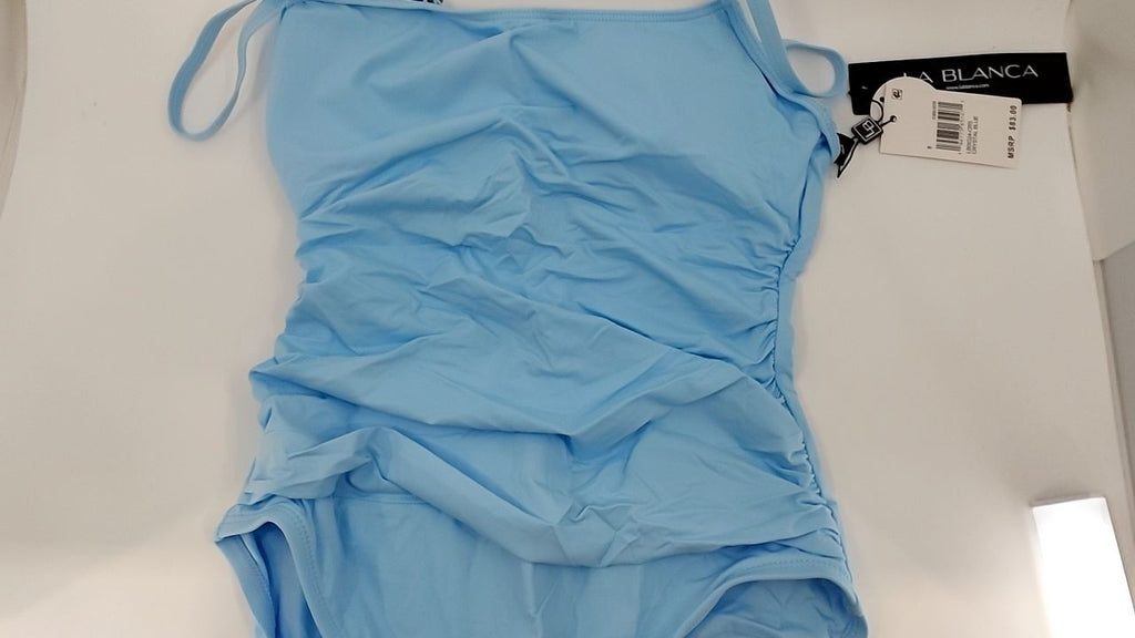 Island Goddess One Piece Swimsuit, Crystal Blue, Size 8