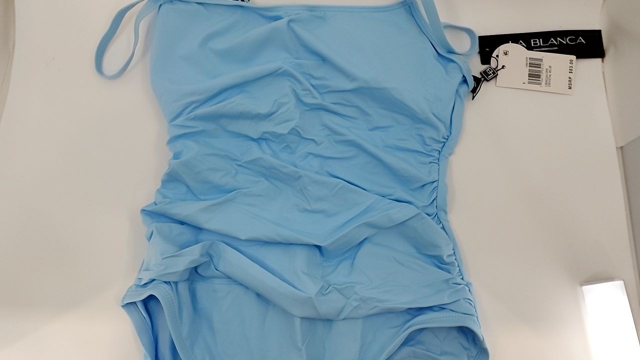 Island Goddess One Piece Swimsuit, Crystal Blue, Size 8