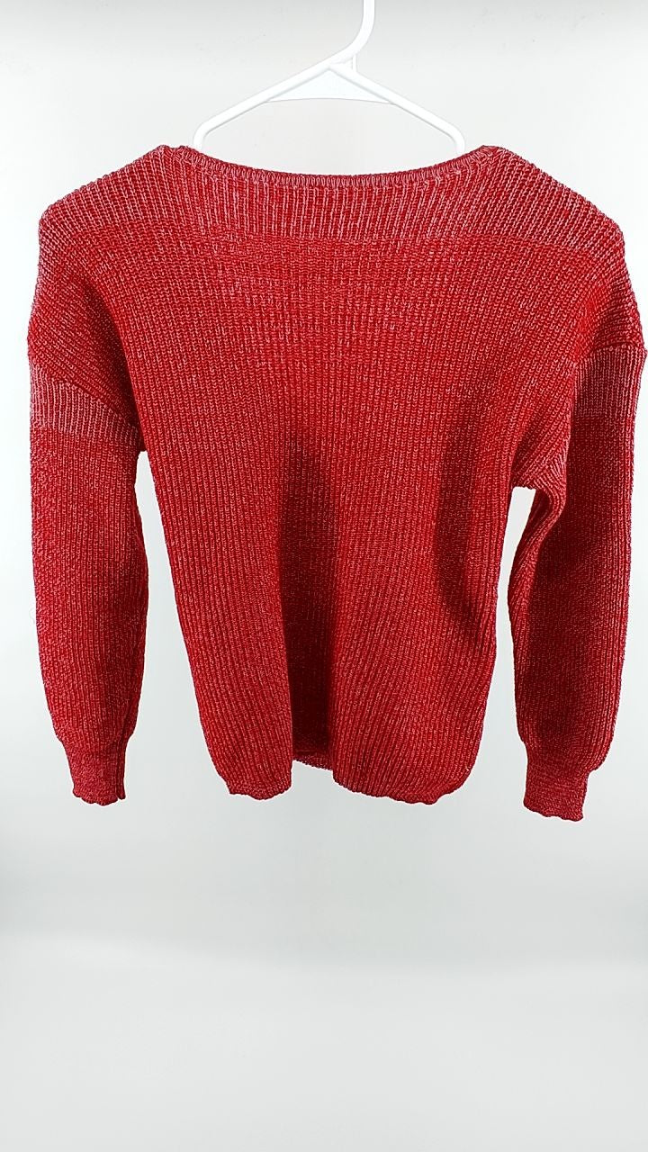 Surplice Long Sleeve Knit Top